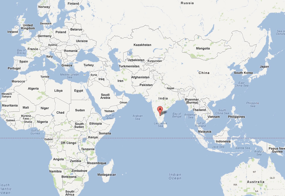 map of bangalore world